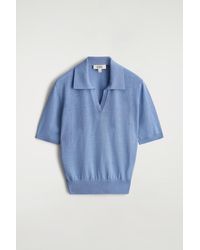 COS - Knitted Linen-Merino Polo Shirt - Lyst