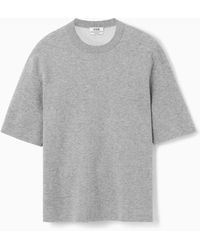 COS - Double-faced Knitted T-shirt - Lyst