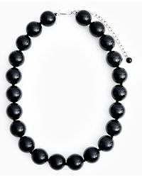 COS - Beaded Onyx Necklace - Lyst