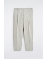 COS - Cropped Cotton Straight-Leg Trousers - Lyst
