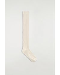 COS - Ribbed Silk Knee Socks - Lyst