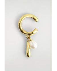 COS - Teardrop Pearl Ear Cuff - Lyst