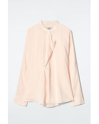 COS - Draped Blouse - Lyst