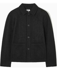 COS - Knitted-collar Wool Workwear Jacket - Lyst