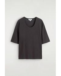 COS - Fluid Modal Scoop-Neck T-Shirt - Lyst