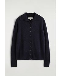 COS Tortoiseshell-jacquard Alpaca-blend Cardigan in Black | Lyst