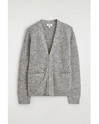 COS - Flecked V-Neck Zip-Up Cardigan - Lyst