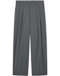 COS - Wide-leg Tailored Wool Trousers - Lyst