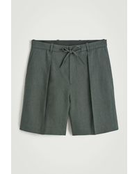 COS - Tailored Drawstring Linen Shorts - Lyst