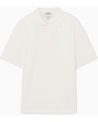 COS - Camp-collar Seersucker Polo Shirt - Lyst