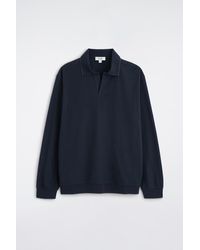 COS - Contrast-Tipped Cotton-Pique Polo Shirt - Lyst