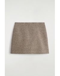 COS - Boiled Wool-Blend Mini Skirt - Lyst