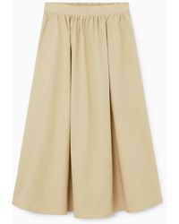 COS - Elasticated Midi Skirt - Lyst