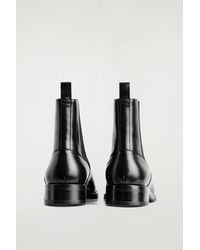 COS - Square-Toe Leather Chelsea Boots - Lyst