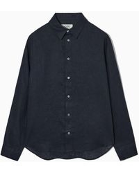 COS - Linen Long-sleeved Shirt - Lyst