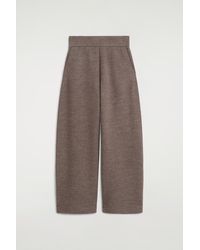 COS - Boiled Wool-Blend Barrel-Leg Pants - Lyst