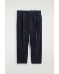 COS - Pleated Corduroy Relaxed-Fit Straight-Leg Pants - Lyst