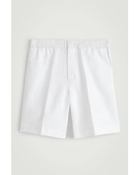 COS - Elasticated Linen Shorts - Lyst