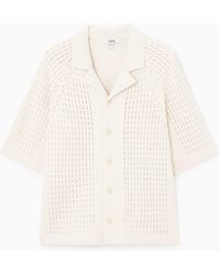 COS - Camp-collar Open-knit Shirt - Lyst