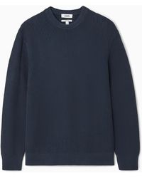 COS - Stone-washed Knitted Sweater - Lyst