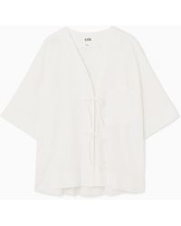 COS - Tie-front Shirt - Lyst