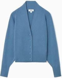 COS - Waisted Knitted Cardigan - Lyst