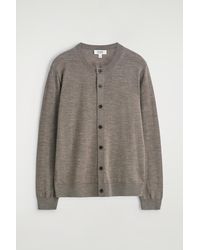 COS - Merino Wool Crew-Neck Cardigan - Lyst