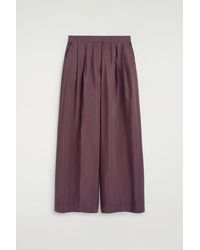 COS - Pleated Modal Wide-Leg Trousers - Lyst