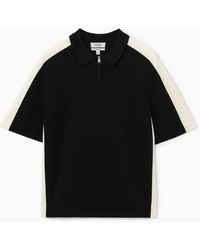 COS - Color-block Half-zip Polo Shirt - Lyst