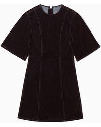 COS - Panelled Denim Mini Dress - Lyst