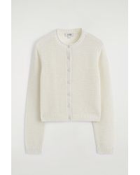 COS - Textured Knitted Cotton Cardigan - Lyst