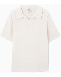 COS - Bouclé-knit Polo Shirt - Lyst