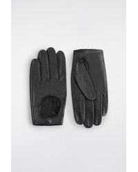 COS - Perforated Leather Driving Gloves - Lyst