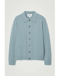 COS - Relaxed Textured-knit Cotton Overshirt - Lyst