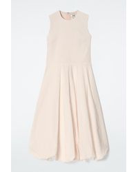 COS - Sleeveless Bubble-Hem Midi Dress - Lyst