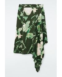 COS - Draped Asymmetric Midi Skirt - Lyst