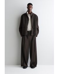 COS - Jacke Aus Doubleface-Wolle Mit Kragen - Lyst