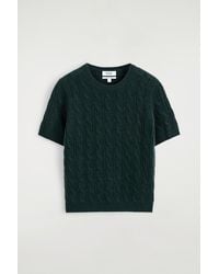 COS - Cable-Knit Cashmere T-Shirt - Lyst