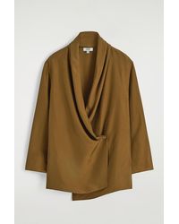 COS - Blazer Con Revers A Scialle - Lyst