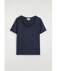 COS - Slim Silk T-Shirt - Lyst