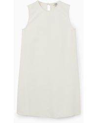 COS - Paneled Denim Shift Dress - Lyst