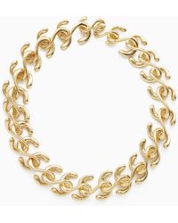COS Chunky Hook Chain Necklace - Metallic