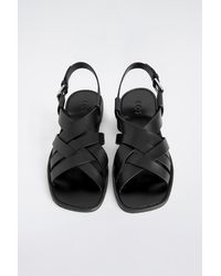 COS - Woven Leather Sandals - Lyst