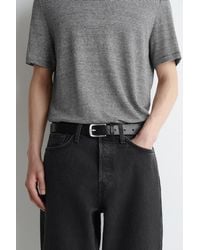 COS - Ledergürtel Mit Viereckiger Schnalle - Lyst