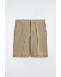 COS - Tailored Textured-Cotton Shorts - Lyst