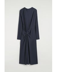 COS - Draped Twist-Detail Midi Dress - Lyst
