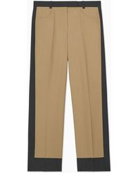 COS - Deconstructed Colour-block Wool Trousers - Lyst
