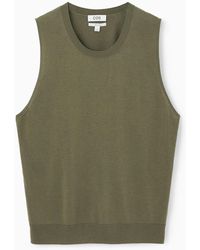COS - Silk Knitted Tank Top - Lyst