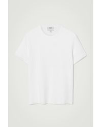 COS - Slim Ribbed Cotton T-shirt - Lyst
