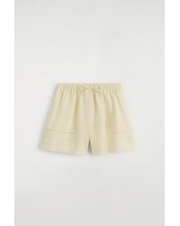COS - Embroidered-Detail Linen Shorts - Lyst
